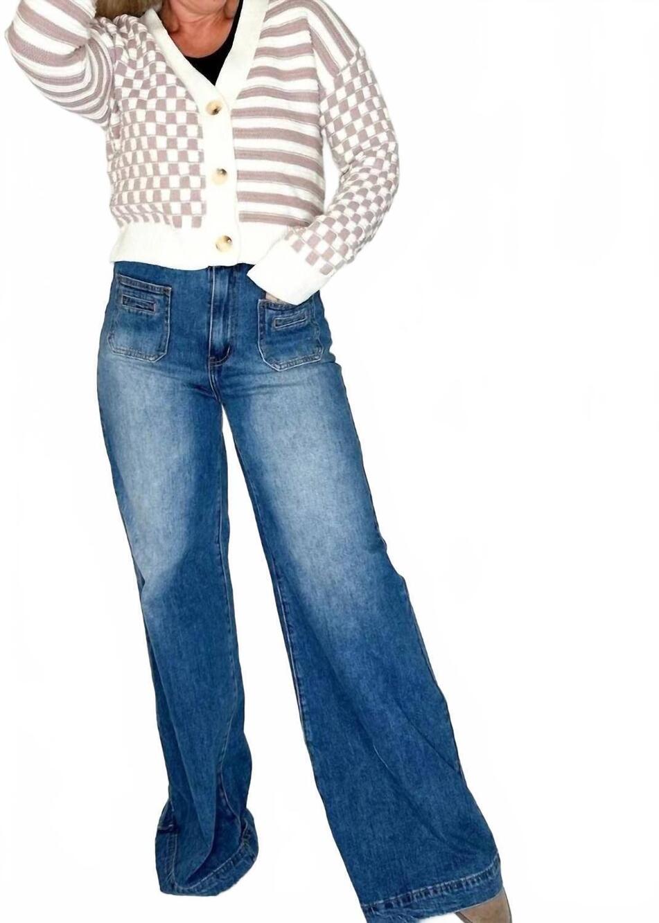 NEW HEM & THREAD stripe and checker mixed crop sweater cardigan in white multi